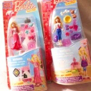 Barbie Mega Bloks Playsets Puppy Pals and Fashion Model